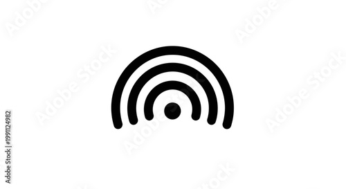 Black Wi-Fi symbol logo icon.