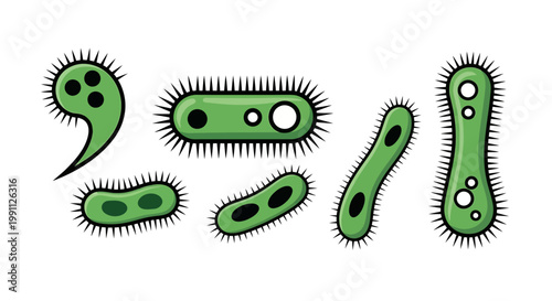 Collection of cartoon mouth illustrations with vibrant red lips expressing various emotions and sounds like smiles and shouts