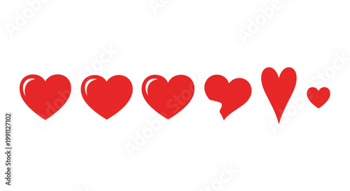 Collection of cartoon mouth illustrations with vibrant red lips expressing various emotions and sounds like smiles and shouts