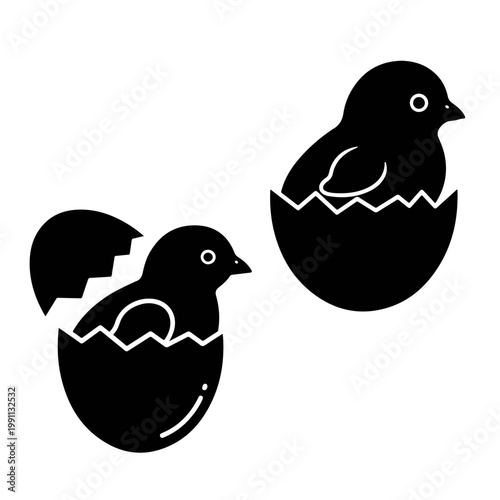 A cute baby bird in a nature vector art design
