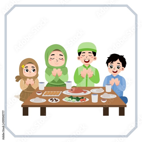 Fasting of a Muslim family