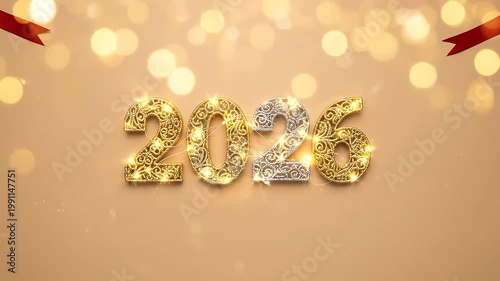 Festive 2026 year celebration illustration
