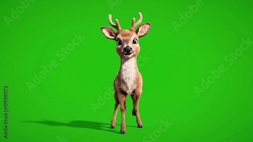 Cute cartoon deer character illustration
