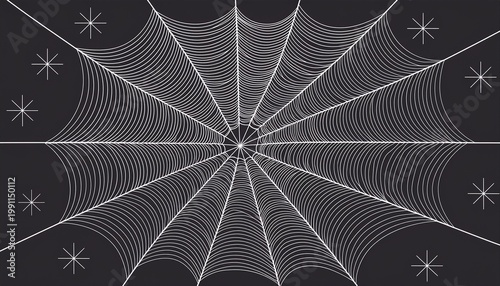 spider web line art vector