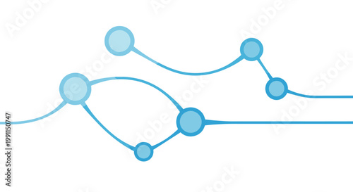 A blue network connection graphic illustration.