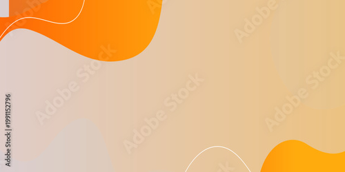 Minimal beige and orange abstract background with rounded corner shapes, soft curves, and generous copy space for clean modern vector compositions