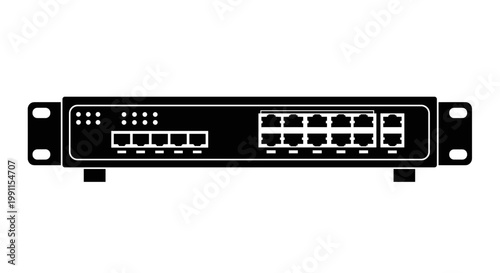 Network Switch Device Front View.