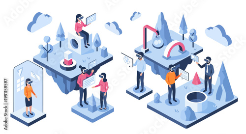 Exploring the Future of Technology People Interacting with Virtual Reality and Augmented Reality in Futuristic Environments