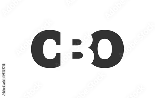 CBO logo design. Initial letter C B O bold font style for tech startups, consulting, corporate branding. Creative company name, headlines typography identity, trendy logotype.