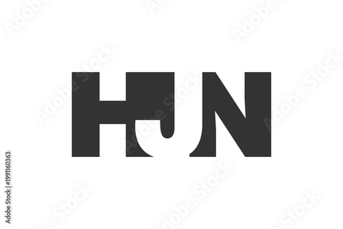 Free Download HJN logo design. Initial letter H J N bold font style for tech startups, consulting, corporate branding. Creative company name, headlines typography identity, trendy logotype. - GFXLoad