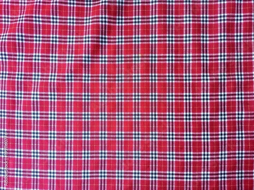 Red plaid fabric texture seamless checkered pattern