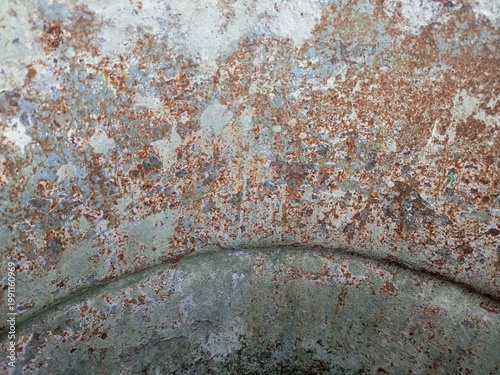 Rusty metal surface with heavy corrosion texture