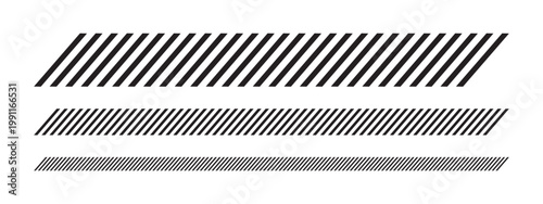 Billede på lærred Set of separators with slash lines