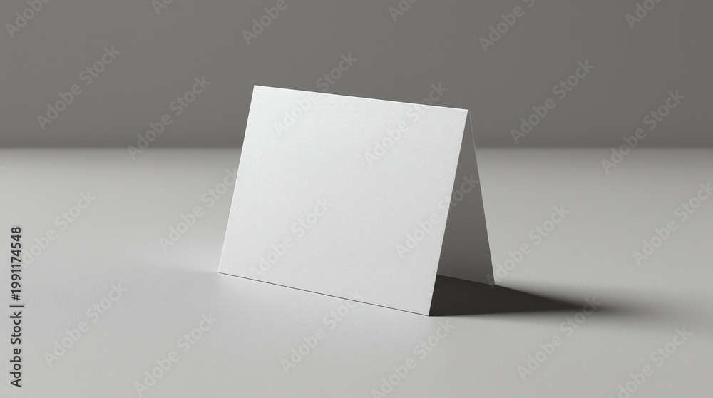 Naklejka premium Blank greeting card or brochure mockup