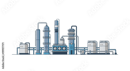 Industrial Factory Plant Machinery Equipment.
