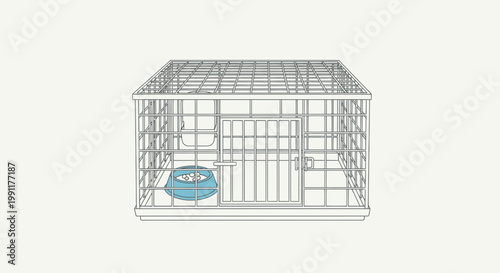 Metal Pet Dog Cage Kennel Box.
