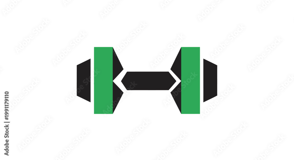 Fototapeta premium Modern Dumbbell Icon for Fitness and Strength Training.