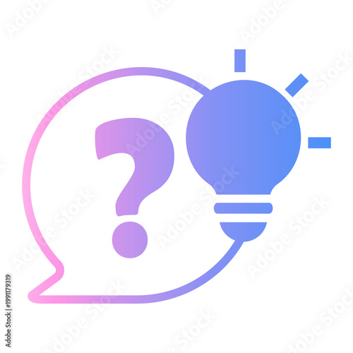 suggestion Line Gradient Icon