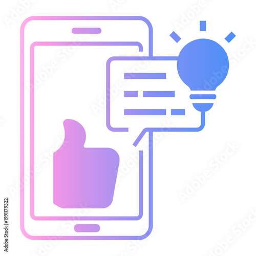 suggestion Line Gradient Icon
