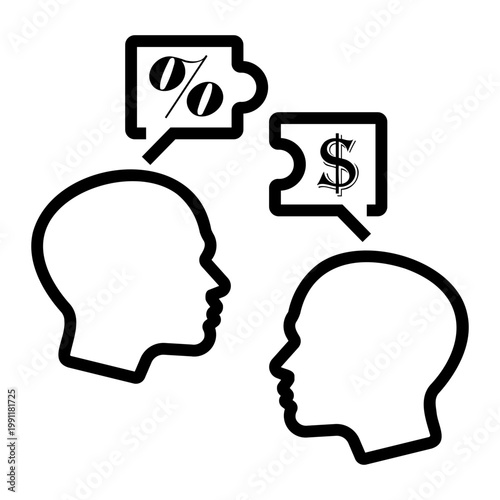 negotiation Line Icon