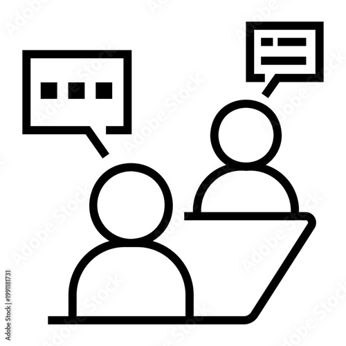 negotiation Line Icon