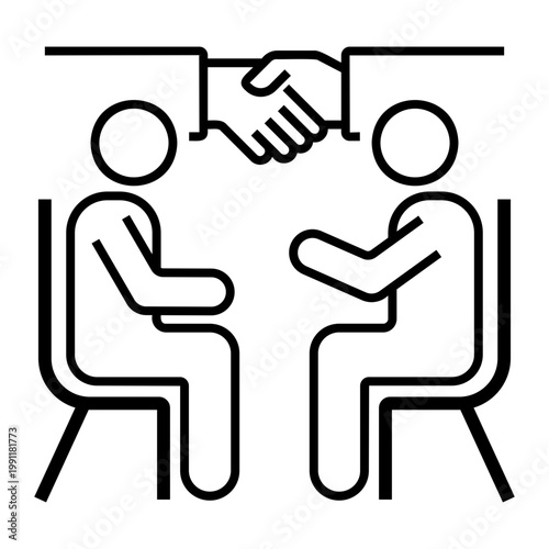 negotiation Line Icon