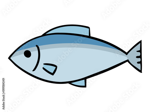 鮭の切り身の手描きイラスト