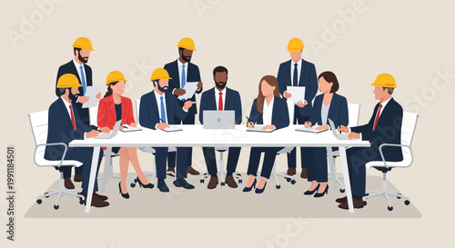 Business people in meeting room.