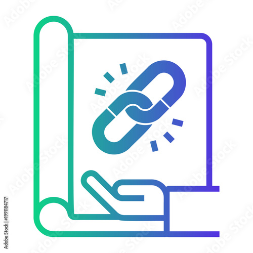 negotiation Line Gradient Icon