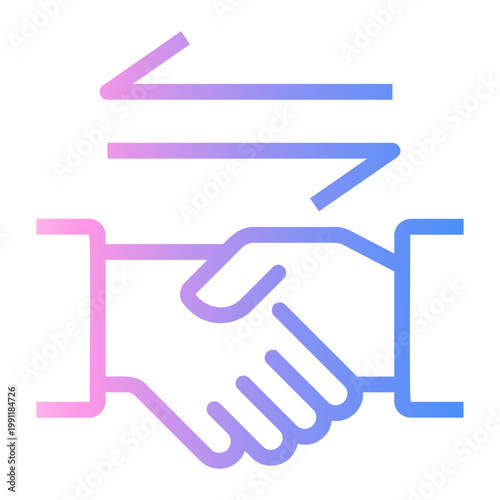 negotiation Line Gradient Icon