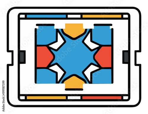 Vintage stereoscope viewer toy isolated on white. Generative AI