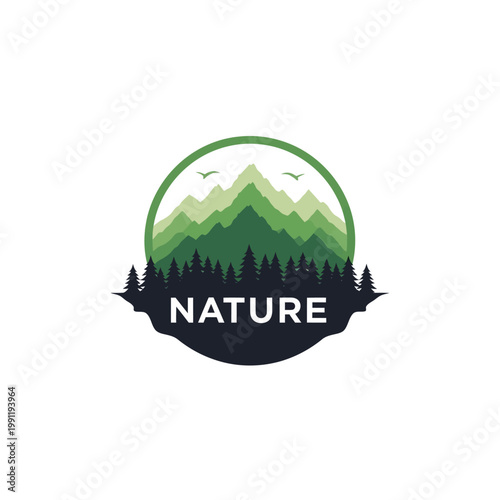 Nature Landscape Graphic Design Element.