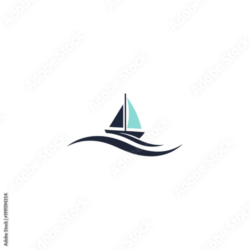 Sailing boat on the water surface.