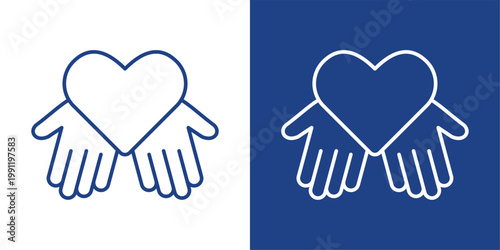Charity Blue And White Icon Style Collection