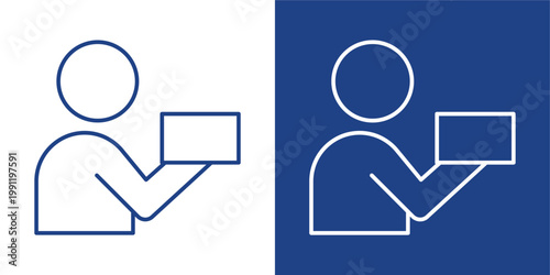 Giving Blue And White Icon Style Collection