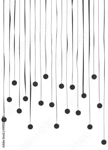 black and white abstract floral pattern background with decorative circles and vintage style for wallpaper and design