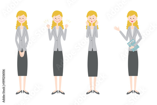 外国人講師のポーズセット