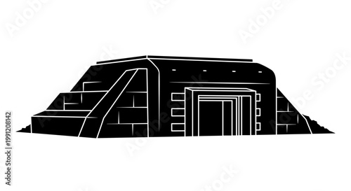 Ancient Mayan Ruin Architecture Structure.