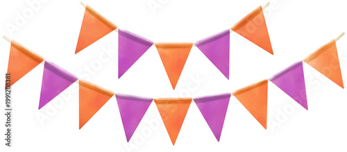 Halloween bunting clipart Flag garland Transparent PNG