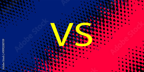 An attractive and simple two-sided split background for team games or challenges. eps 10