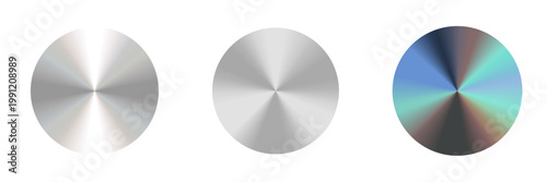 Holographic metallic disc gradient set