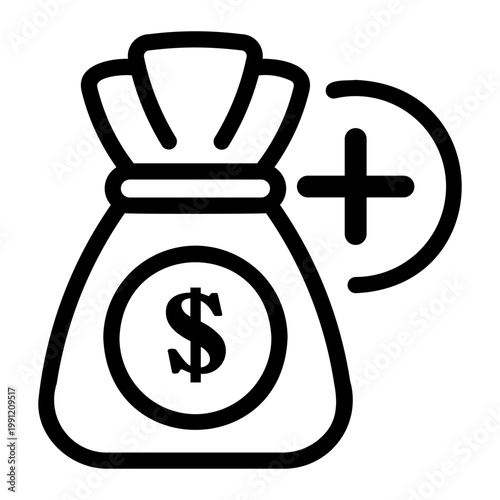money bag Line Icon