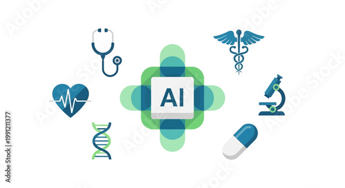 Artificial Intelligence Medical Technology Concept.