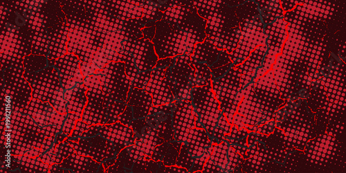 black red dragon decal brush fire volcano lava sakura Asia Japan anime style illustration sporty background banner style illustration.