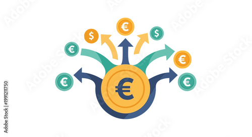 Euro Currency Money Exchange Symbol.