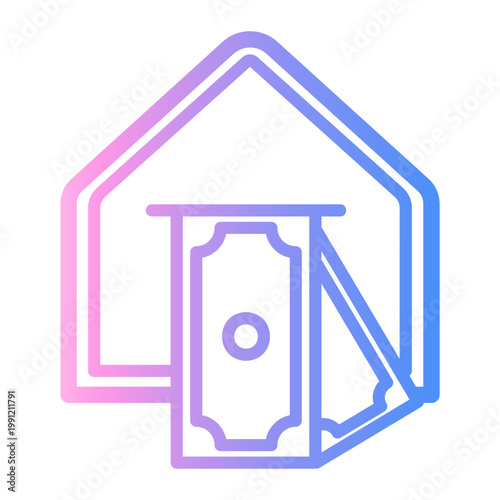 deposit Line Gradient Icon