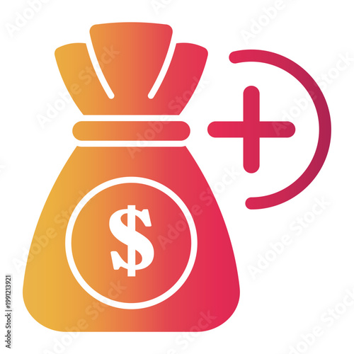 money bag Gradient icon