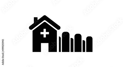 Medical Building Hospital Architecture Symbol.