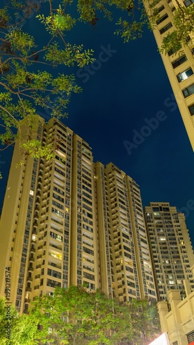 High-density residential compound with a low occupancy rate.