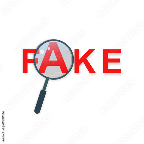 Flat Vector Concept of Spotting Fake News or Counterfeit